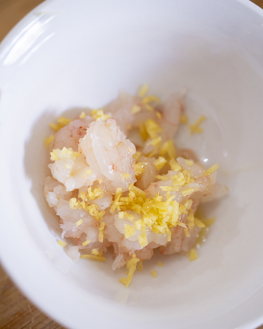 Tartare di gambero rosa con lime